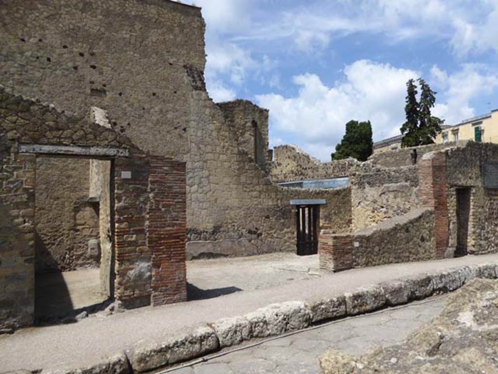 III.8 Herculaneum, in centre, July 2015. Looking south-west across entrance doorway of shop.  III.9 is on the left, and III.7 on the right. Photo courtesy of Michael Binns.